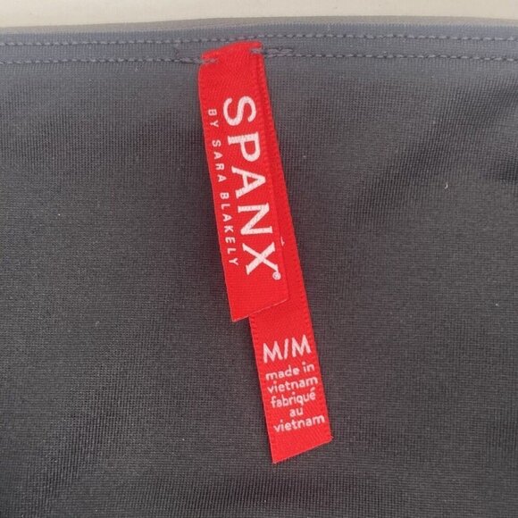 SPANX Women's Size M Faux Leather Gray Coated Leggings Slimming - Picture 3 of 14